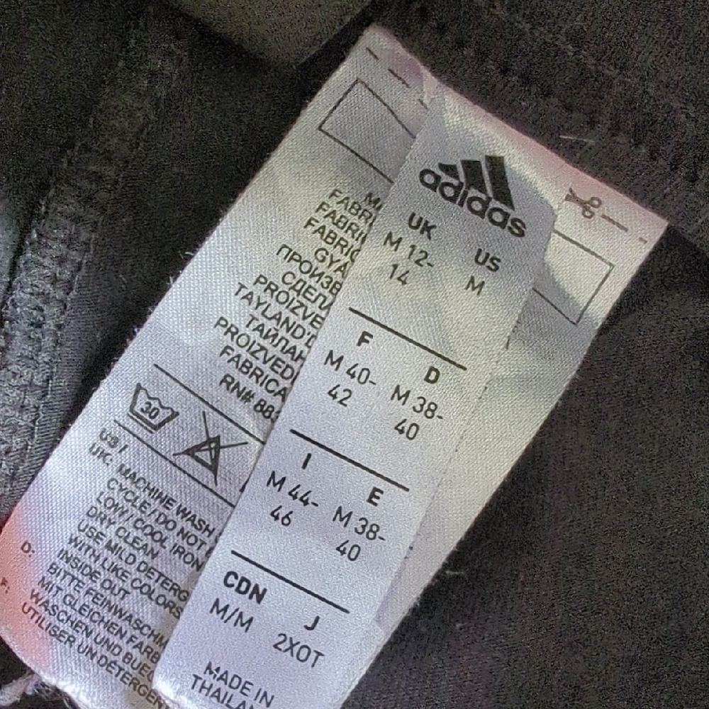 Adidas Black Performance "Biker" Shorts Size Medium - Picture 4 of 7